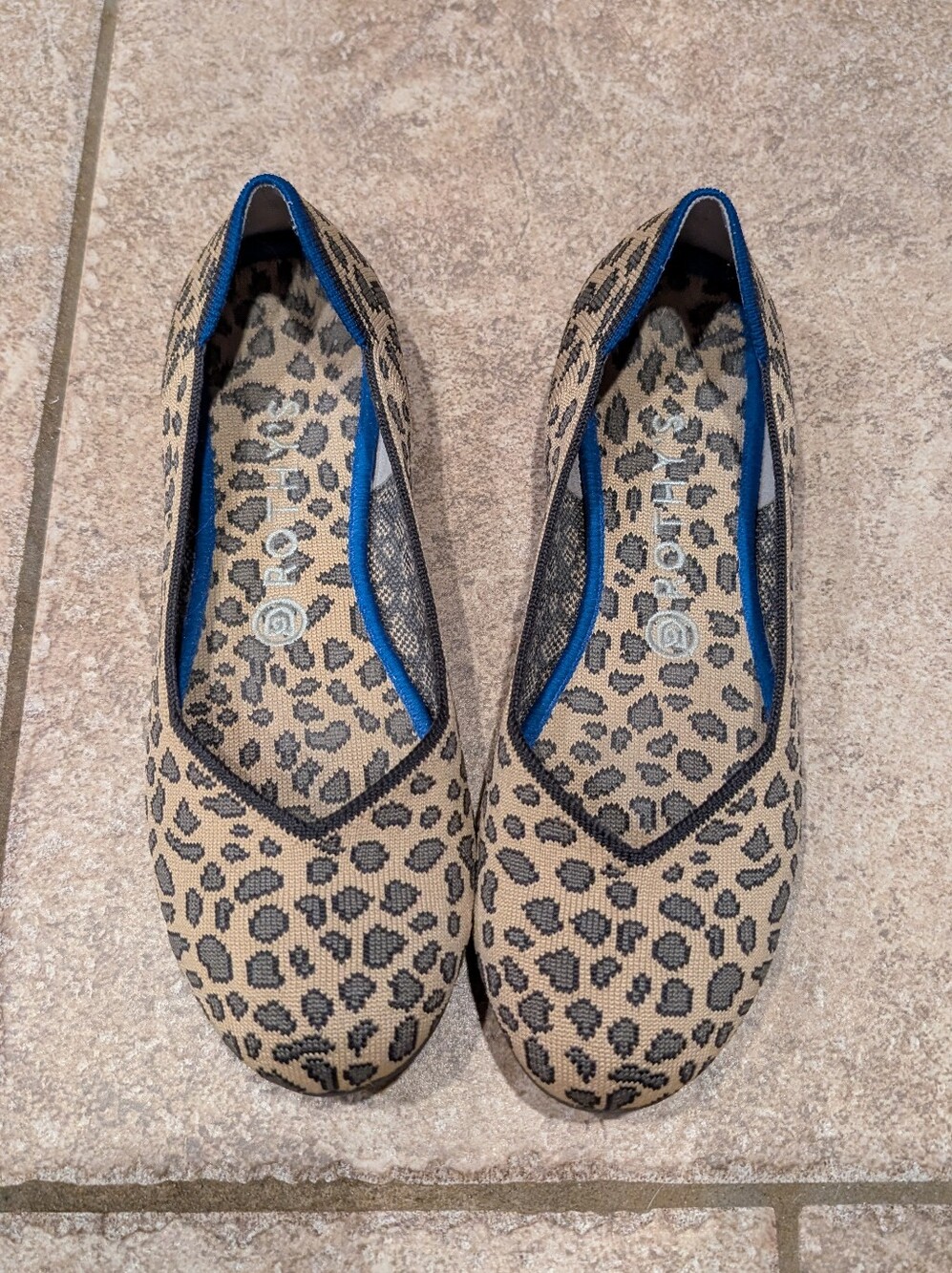 Rothy's Rounded Flat Cheetah Shoes Size 9